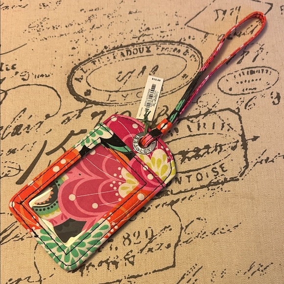 Vera Bradley Accessories - Vera Bradley Luggage Tag ID Badge Holder NWT Ziggy Zinnia Pattern